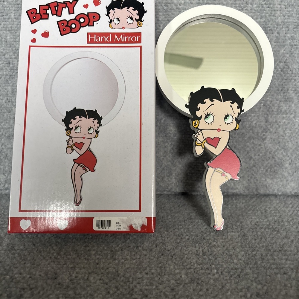 Betty Boop Wood Hand Mirror New In Box 2001 Bright Ideas Vintage